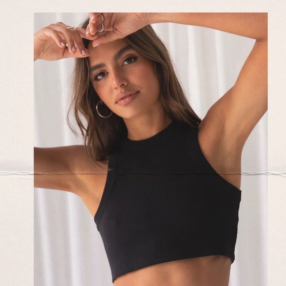 Peppermayo Exclusive Spencer Organic Cotton Rib Tank - Black - US 2 - New! - Picture 3 of 6